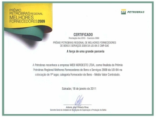 WEB Nordeste recebe prêmio de Melhor Fornecedor da Petrobras